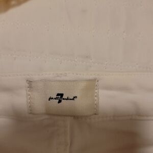 White 7 For All Mankind White Bootcut Jeans